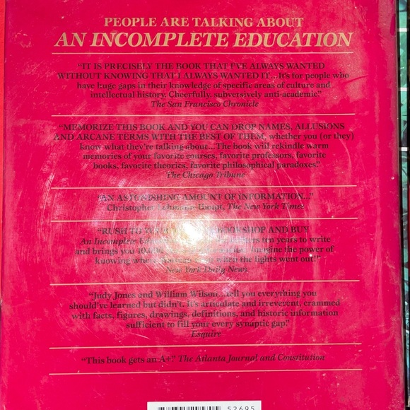 Red 'An Incomplete Education' Book - Picture 2 of 3